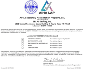 AIHA LAP Accreditation